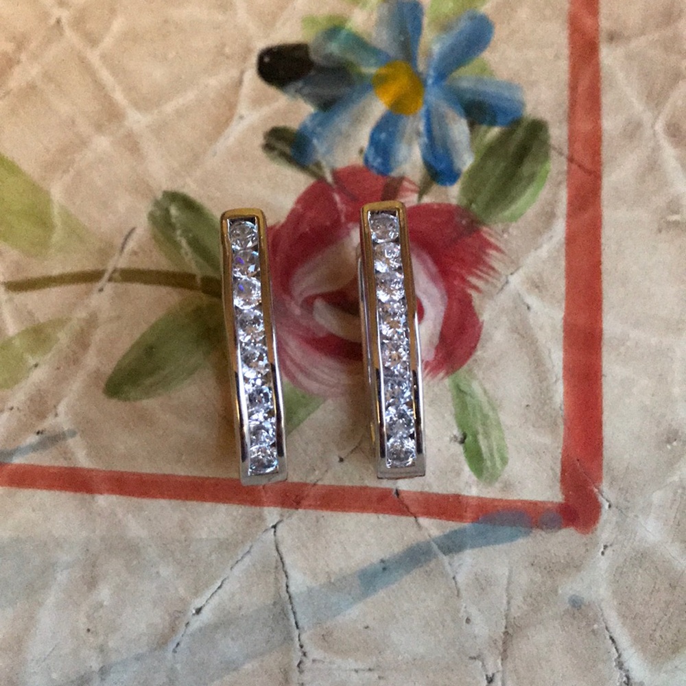 Crystal hoop earrings